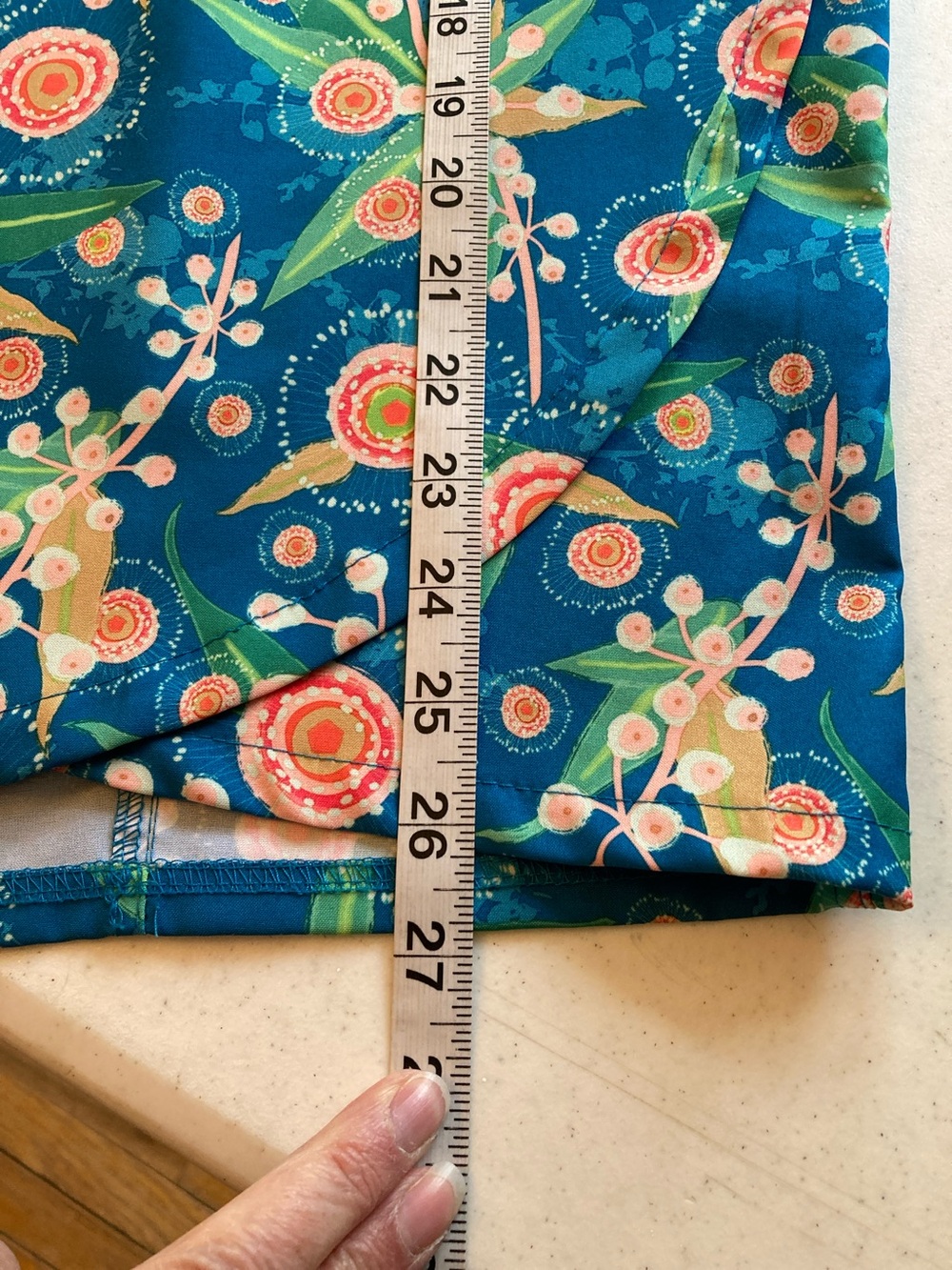 Rip Skirt Hawaii Coverup in Teal, Green, Orange - Picture 6 of 7